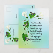 Ik ken de gedachten die ik denk bijbelversie briefkaart (Voorkant / Achterkant)