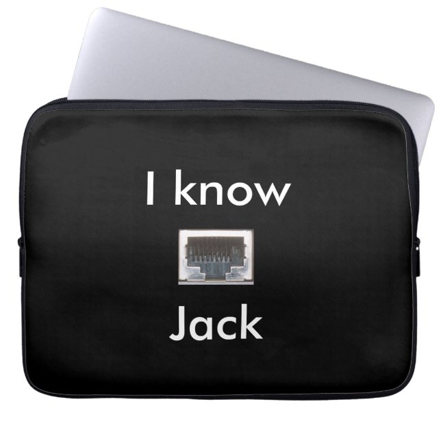 Ik ken de Jack van het Netwerk Ethernet Laptop Sleeve (Voorkant)