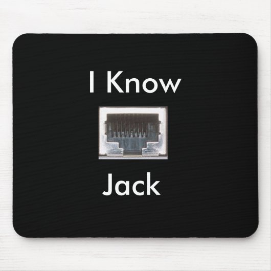 Ik ken de Jack van het Netwerk Ethernet Muismat (Voorkant)
