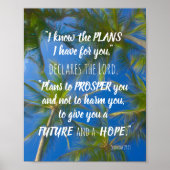 Ik ken de palmbomen Jeremiah 29:11 Poster (Voorkant)