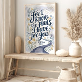 Ik ken de plannen die ik heb: Jeremiah 29:11 Wall  Poster