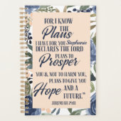 Ik ken de plannen die ik voor jou heb, aangepast a planner (Voorkant)