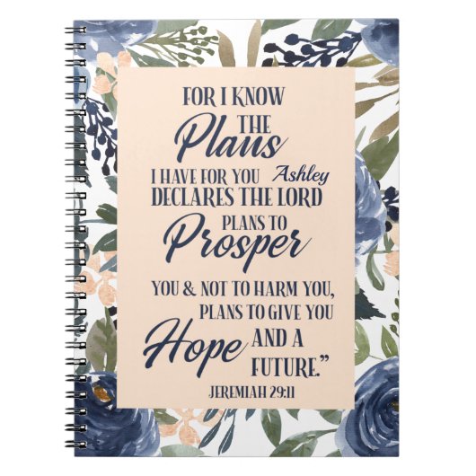 Ik ken de plannen die ik voor jou heb... notitieboek (Voorkant)