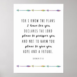 Ik ken de plannen die ik voor jullie heb poster