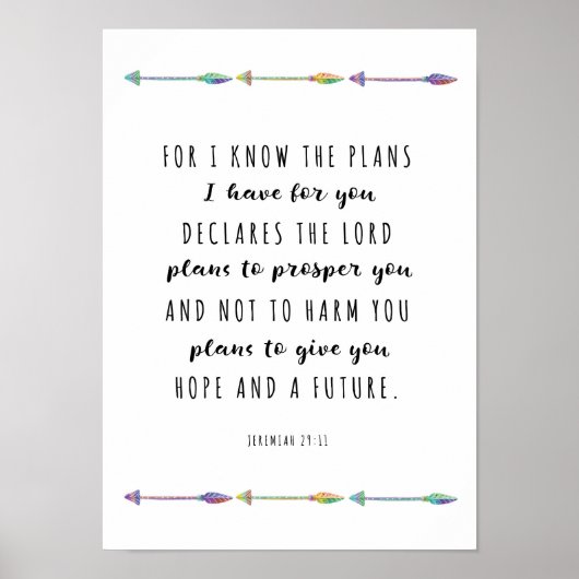 Ik ken de plannen die ik voor jullie heb poster (Voorkant)