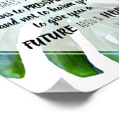 Ik ken de plannen Jeremiah 29:11 Monstera Leaves Poster (Hoek)