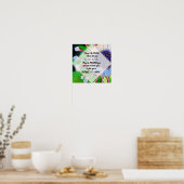 Ik ken de plannen Jeremiah 29:11 Paarse Floral Poster (Keuken)