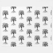 Ik Ken Dingen Neuron Silhouet Fleece Deken (Voorkant (Horizontaal))