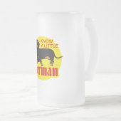 Ik ken een beetje Duits Matglas Bierpul (Voorkant rechts)