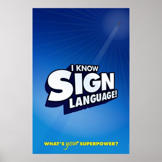 Ik ken gebarentaal. (ASL) Poster (Voorkant)