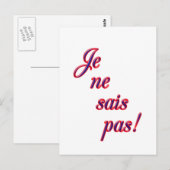 Ik ken geen briefkaart (Voorkant / Achterkant)