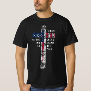 Ik ken het kruis en sta bij de vlag Mannen Wom T-shirt