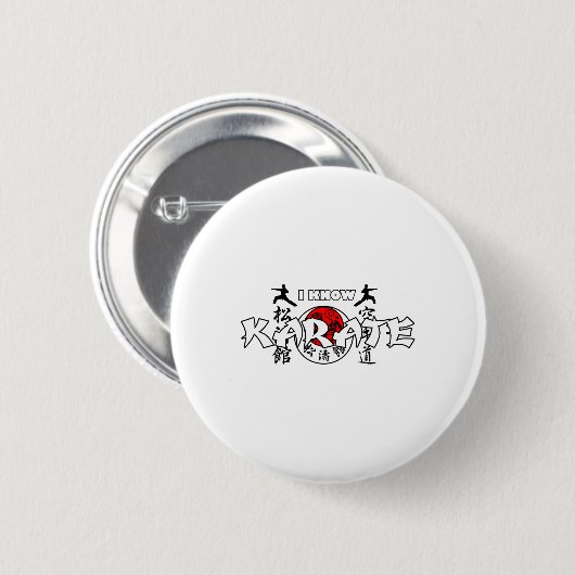 Ik ken Japans karate Ronde Button 5,7 Cm (Voorkant /achterkant)