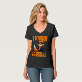 Ik ken je wachtwoord hacker hacken cybersecurity t-shirt (Voorkant volledig)