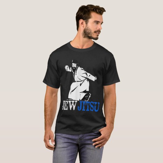 Ik ken Jew Jitsu Shirt Rabbi Horah Dance Jiu Jitsu (Voorkant volledig)