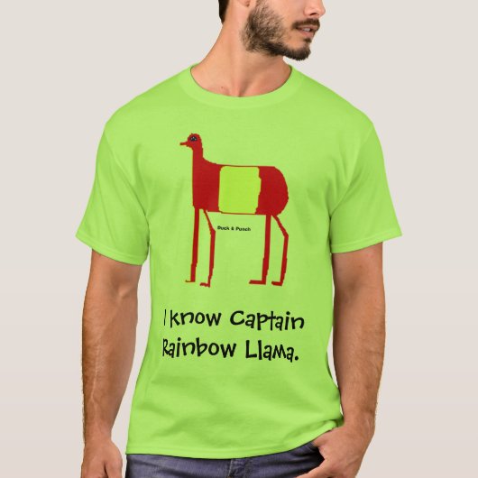 Ik ken kapitein Rainbow Llama. T-shirt (Voorkant)