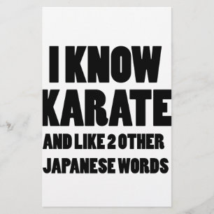Ik ken karate briefpapier