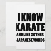 Ik ken karate briefpapier (Voorkant / Achterkant)