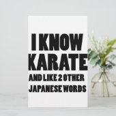 Ik ken karate briefpapier (Staand voorkant)
