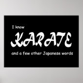 Ik ken Karate en andere Japanse woorden. Grappig. Poster (Voorkant)