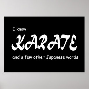 Ik ken Karate en andere Japanse woorden. Grappig. Poster