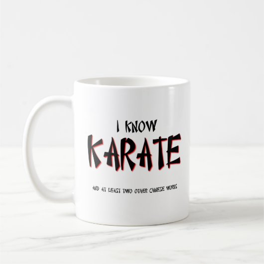 Ik ken Karate Funny Mug Humor Koffiemok (Links)