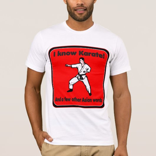 Ik ken Karate Humoureuze T-shirt (Voorkant)