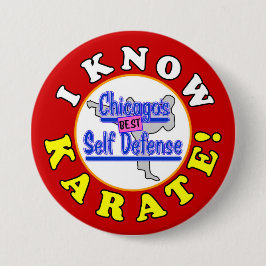 "IK KEN KARATE!" Larry Appleton Perfect Strangers Ronde Button 7,6 Cm