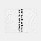 Ik ken karate niet, maar ik ken karate grappig fleece deken (Voorkant (Horizontaal))