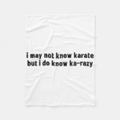 Ik ken karate niet, maar ik ken karate grappig fleece deken (Voorkant)
