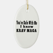 Ik ken Krav Maga Keramisch Ornament (Rechts)