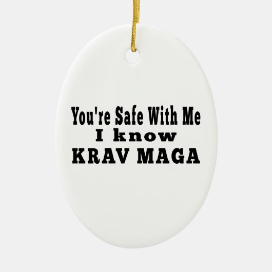 Ik ken Krav Maga Keramisch Ornament (Voorkant)