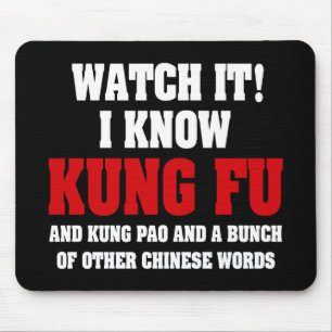 Ik Ken Kung Fu En Kung Pao - Grappige Vechtkunsten Muismat