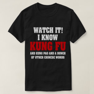 Ik Ken Kung Fu en Kung Pao - Grappige Vechtkunsten T-shirt