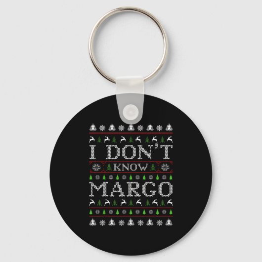 Ik Ken Margo Niet Grappige Kerst Misvormde Trui St Sleutelhanger (Voorkant)