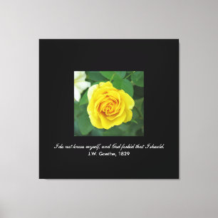 Ik ken mezelf niet. . . (Goethe) Canvas Afdruk