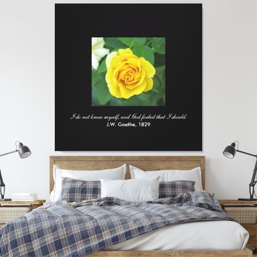 Ik ken mezelf niet. . . (Goethe) Canvas Afdruk (Insitu (Slaapkamer))