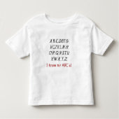 Ik ken mijn ABC's Kinder Shirts (Voorkant)