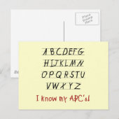 Ik ken mijn ABC's Tshirts en cadeautjes Briefkaart (Voorkant / Achterkant)