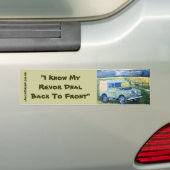 " Ik ken mijn Revor Dnal Terug to Front" ticker Bumpersticker (Op auto)