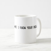 Ik ken uw wachtwoord koffiemok (Voorkant rechts)