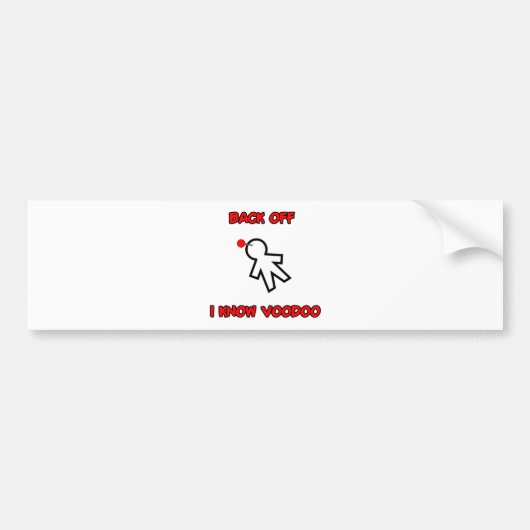Ik ken Voodoo Doll Magic Spell Haitian Bumpersticker (Voorkant)