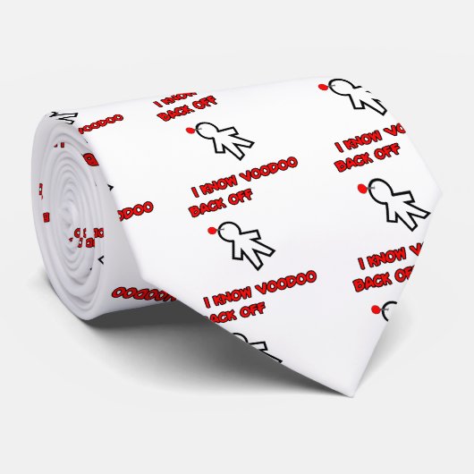 Ik ken Voodoo Doll Magic Spell Haitian Stropdas (Opgerold)