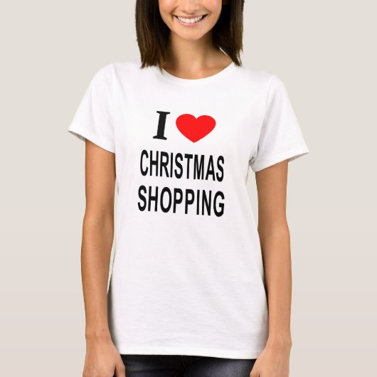 Ik ❤️ KERSTINKOPEN Ik HOU VAN KERSTINKOPEN  T-shirt (Voorkant)