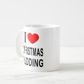 Ik ❤️ KERSTPUDDING IK HOU VAN KERSTPUDDING IK Koffiemok (Voorkant links)