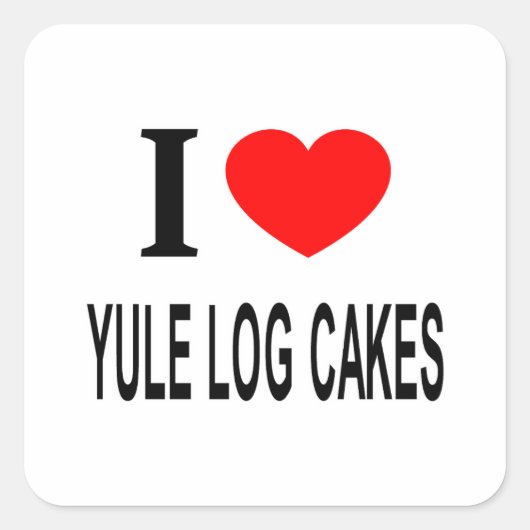 Ik ❤️ KERSTSTOLLEN Ik HOU VAN KERSTSTOLLEN Ik HEB  Vierkante Sticker (Voorkant)