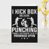 Ik Kich Box Omdat Slaan Afgekeurd Funny Kic Kaart (Gele Bloem)