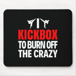 Ik kickbox om de gekke grappige kickboksen T-shirt Muismat