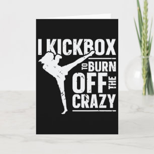 Ik kickbox om de gekke meid eraf te branden Vrouwe Kaart