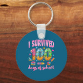 Ik Kid Groovy overleefde 100 dagen school Sleutelhanger (Voorkant)